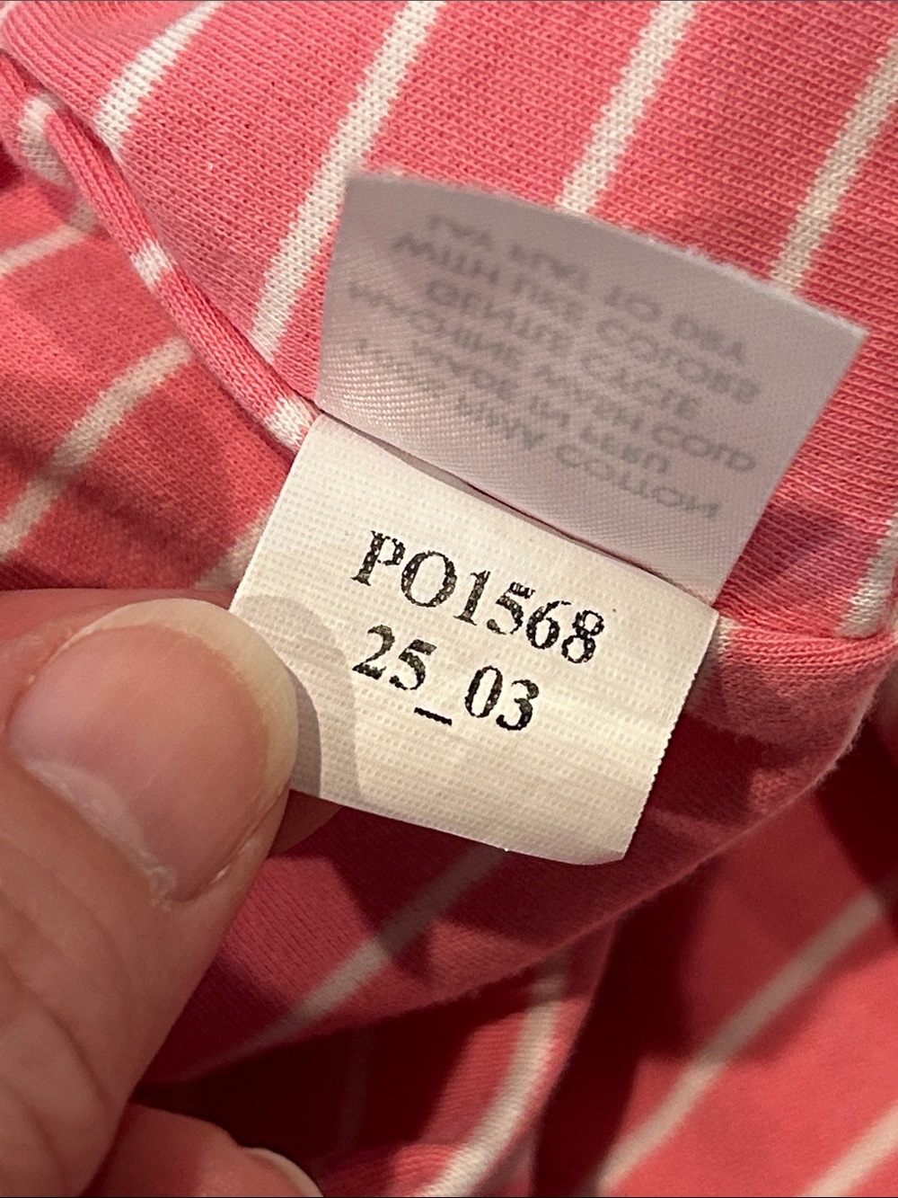 LAKE Pima Cotton Pajama Pants size Medium Deep Coral and White Stripes - Picture 8 of 13